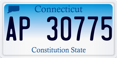 CT license plate AP30775