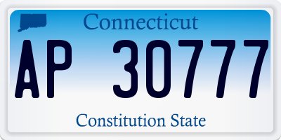 CT license plate AP30777