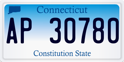 CT license plate AP30780