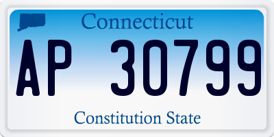 CT license plate AP30799