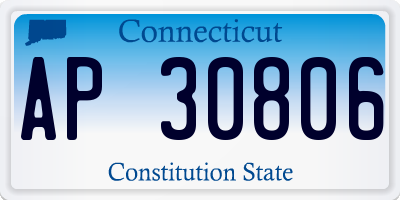 CT license plate AP30806