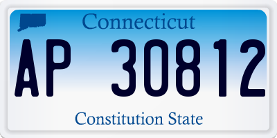 CT license plate AP30812