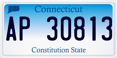 CT license plate AP30813