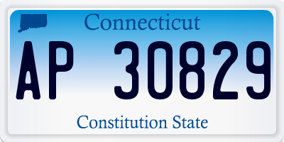 CT license plate AP30829