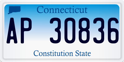 CT license plate AP30836