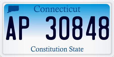 CT license plate AP30848