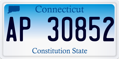CT license plate AP30852