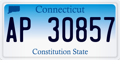 CT license plate AP30857
