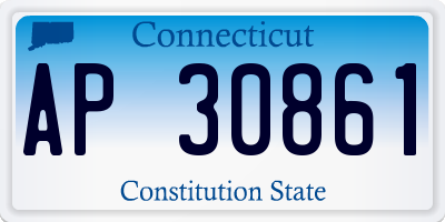 CT license plate AP30861