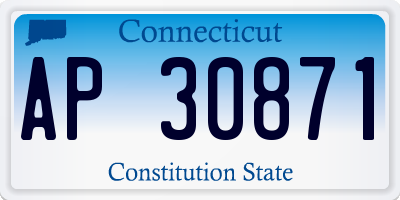 CT license plate AP30871