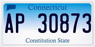 CT license plate AP30873