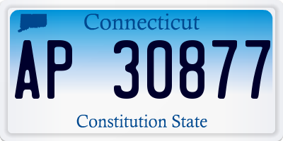 CT license plate AP30877