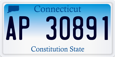 CT license plate AP30891