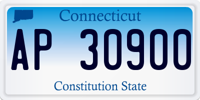 CT license plate AP30900
