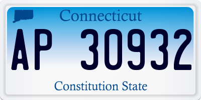 CT license plate AP30932