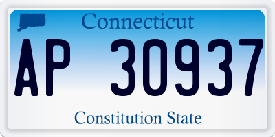 CT license plate AP30937