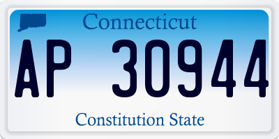 CT license plate AP30944