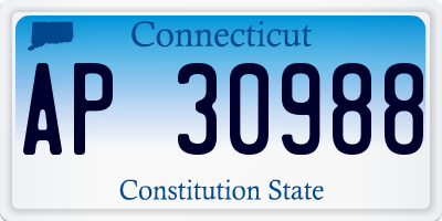 CT license plate AP30988