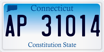 CT license plate AP31014