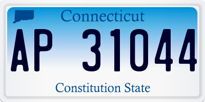 CT license plate AP31044