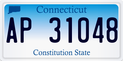 CT license plate AP31048