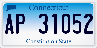 CT license plate AP31052