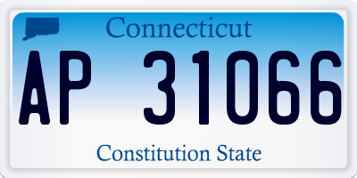 CT license plate AP31066