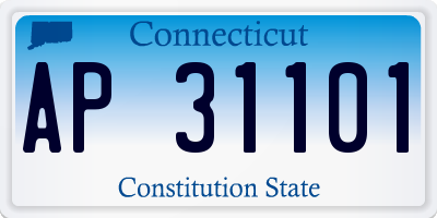 CT license plate AP31101