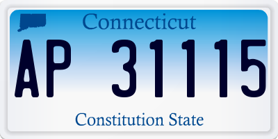 CT license plate AP31115
