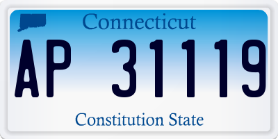 CT license plate AP31119