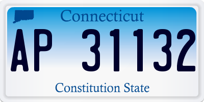 CT license plate AP31132