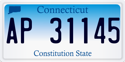 CT license plate AP31145