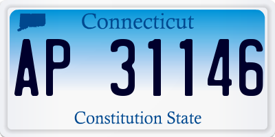 CT license plate AP31146