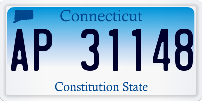 CT license plate AP31148