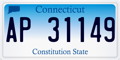 CT license plate AP31149