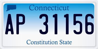 CT license plate AP31156