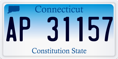 CT license plate AP31157