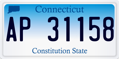 CT license plate AP31158