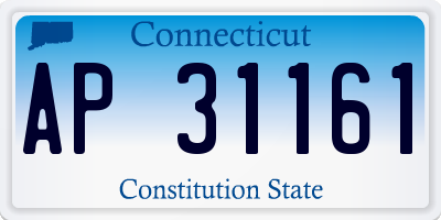 CT license plate AP31161