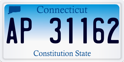 CT license plate AP31162