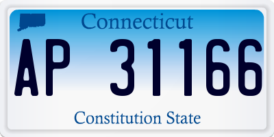 CT license plate AP31166