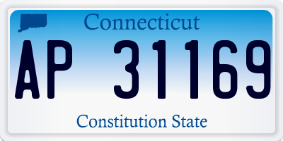 CT license plate AP31169