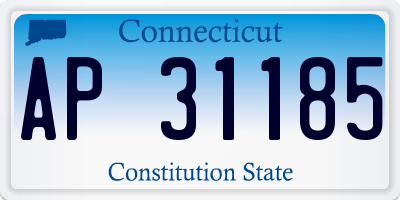 CT license plate AP31185