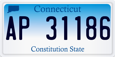 CT license plate AP31186