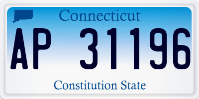 CT license plate AP31196