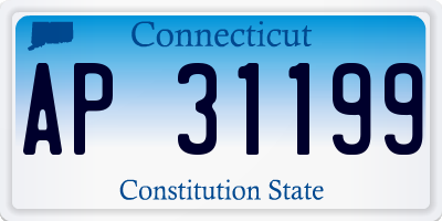 CT license plate AP31199