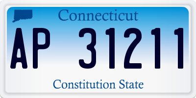 CT license plate AP31211