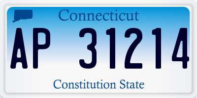 CT license plate AP31214