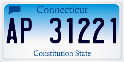 CT license plate AP31221