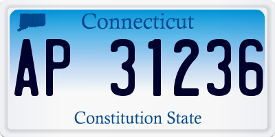 CT license plate AP31236